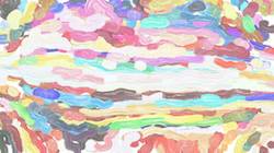 Second of 'reflets &mdash; paint synthesiser classic &mdash; cd hand drawn media wet media oil 4'.