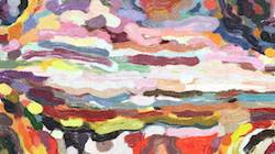 Fourth of 'reflets &mdash; paint synthesiser classic &mdash; cd hand drawn media wet media oil 4'.