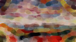 Fifth of 'reflets &mdash; paint synthesiser classic &mdash; cd hand drawn media wet media watercolour 3'.