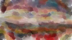 Second of 'reflets &mdash; paint synthesiser classic &mdash; cd hand drawn media wet media watercolour 4'.