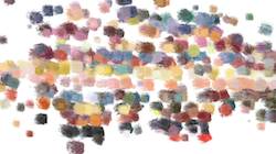 Fourth of 'reflets &mdash; paint synthesiser classic &mdash; cd hand drawn media wet media watercolour 4'.