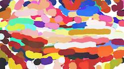 Eighth of 'reflets &mdash; paint synthesiser classic &mdash; cd hand drawn media wet media watercolour 4'.