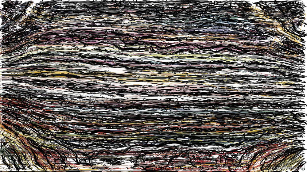 Image 'reflets &mdash; paint action sequence &mdash; colour sketch ideas 1'.