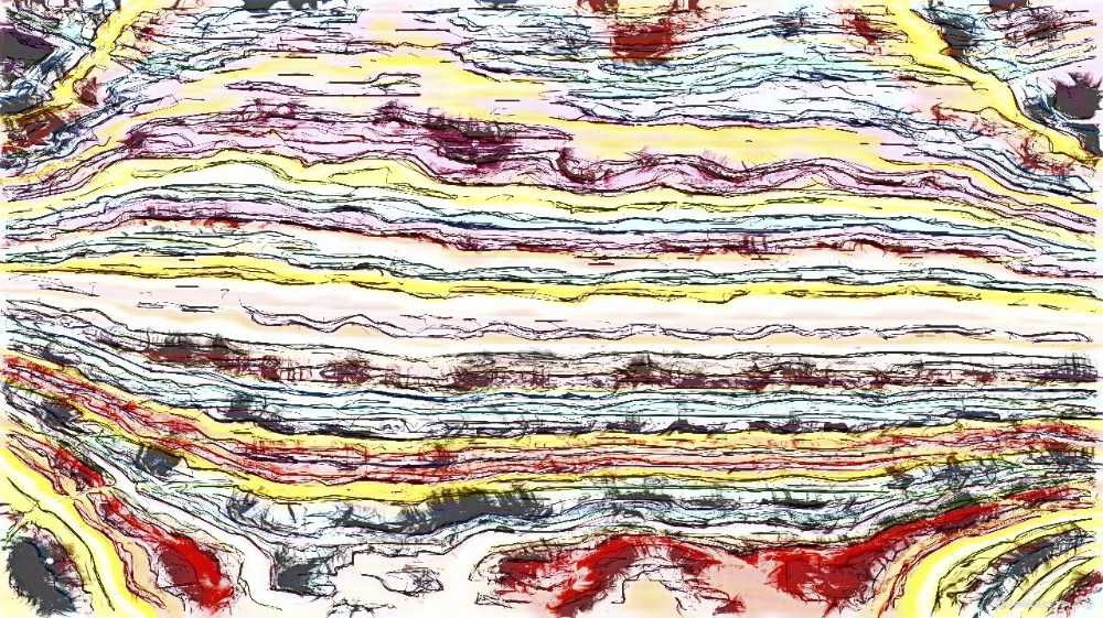 Image 'reflets &mdash; paint action sequence &mdash; colour sketch ideas 5'.