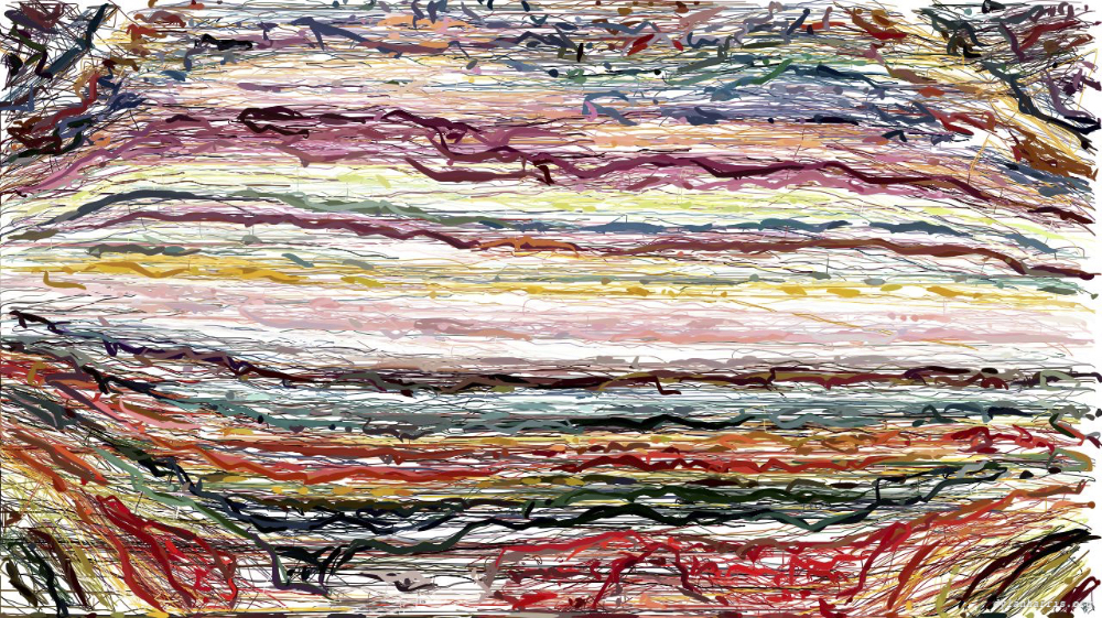 Image 'reflets &mdash; paint action sequence &mdash; colour sketch ideas 1'.