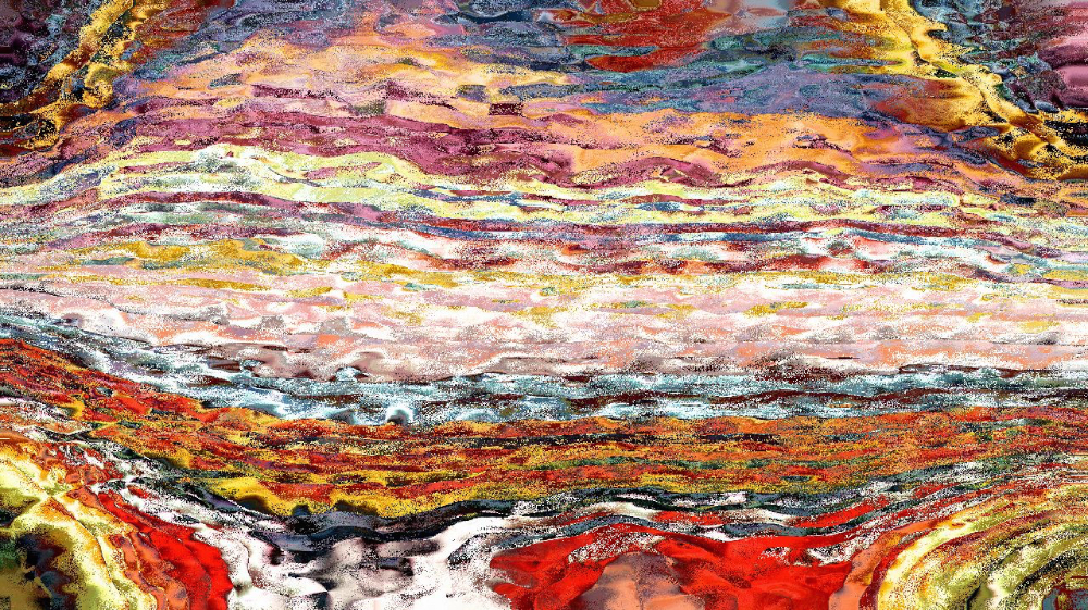 Image 'reflets &mdash; texture synthesiser &mdash; default displacement 1 8'.