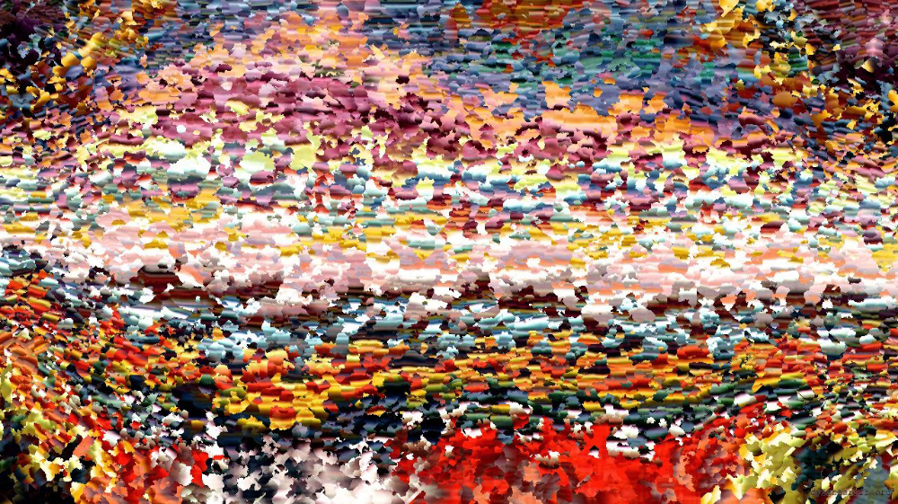 Image 'reflets &mdash; paint action sequence &mdash; distress 1 3'.