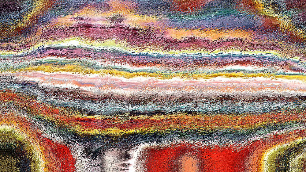 Image 'reflets &mdash; paint action sequence &mdash; distress 1 8'.