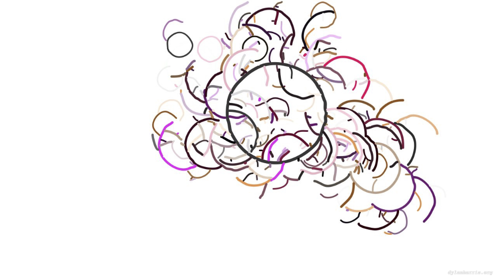 Image 'reflets &mdash; paint action sequence &mdash; generative exp 1 4'.