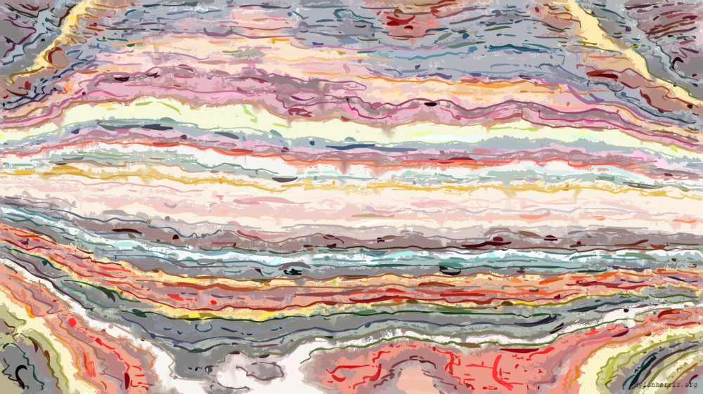 Image 'reflets &mdash; paint action sequence &mdash; iterative processes 2 1'.