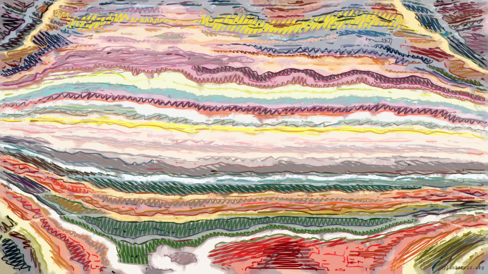 Image 'reflets &mdash; paint action sequence &mdash; iterative processes 2 4'.