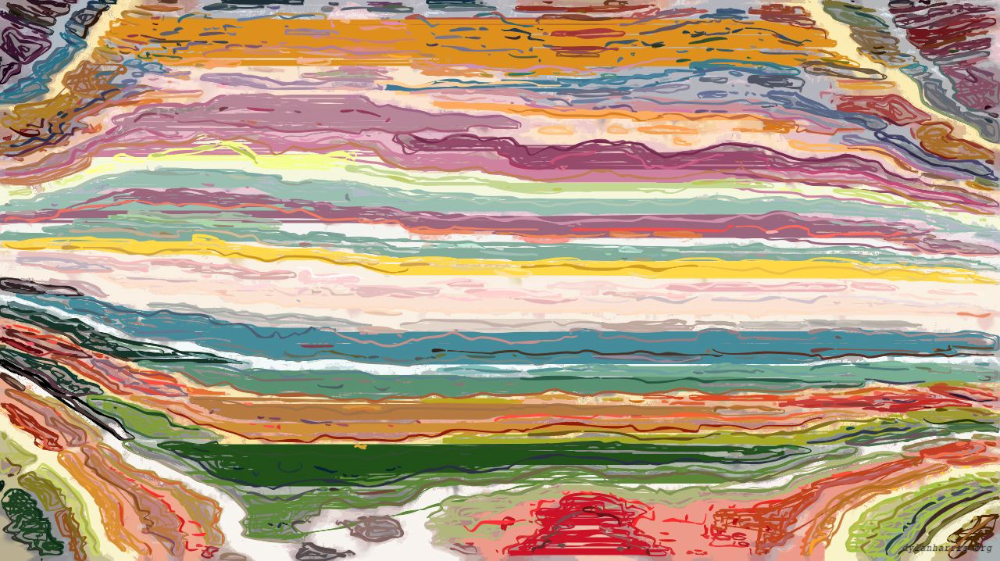 Image 'reflets &mdash; paint action sequence &mdash; iterative processes 2 5'.