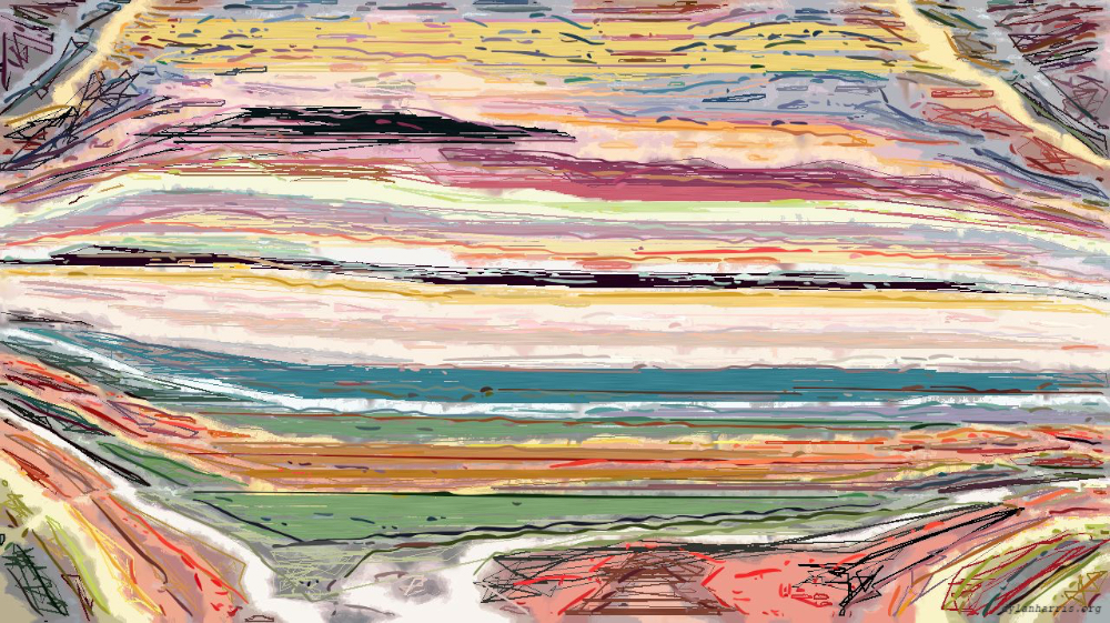 Image 'reflets &mdash; paint action sequence &mdash; iterative processes 2 7'.