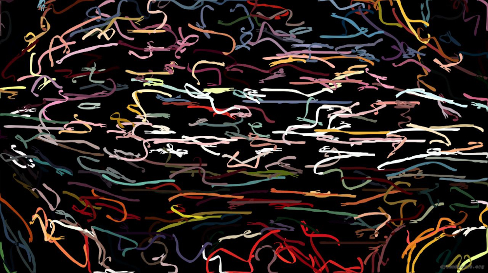 Image 'reflets &mdash; paint action sequence &mdash; iterative processes 3 5'.