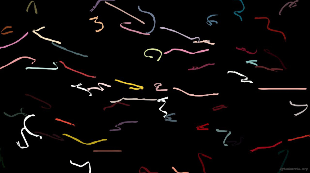 Image 'reflets &mdash; paint action sequence &mdash; iterative processes 3 7'.