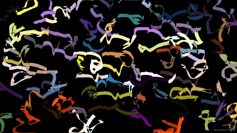 Image 'reflets &mdash; paint action sequence &mdash; iterative processes 4 4'.