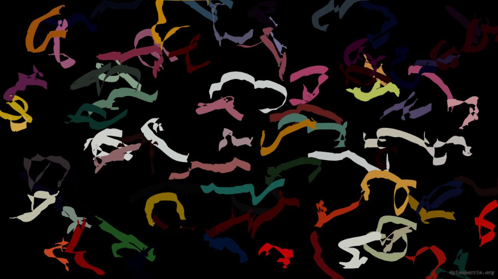 Image 'reflets &mdash; paint action sequence &mdash; iterative processes 4 6'.