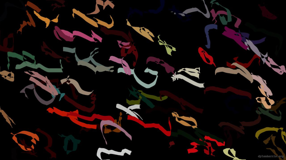 Image 'reflets &mdash; paint action sequence &mdash; iterative processes 5 1'.