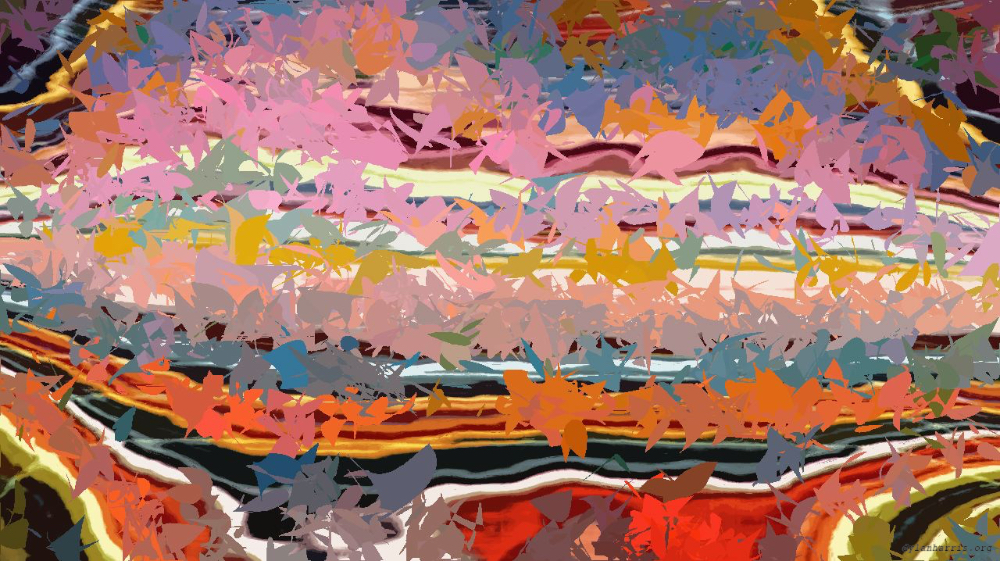 Image 'reflets &mdash; paint action sequence &mdash; iterative processes 6 1'.