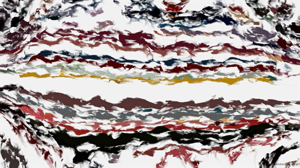 Image 'reflets &mdash; paint action sequence &mdash; iterative processes 6 4'.