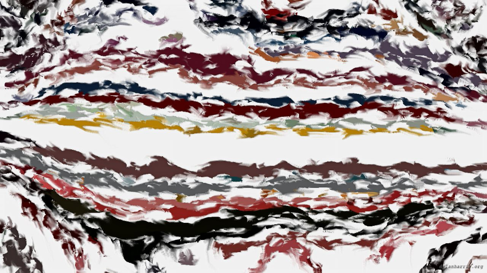 Image 'reflets &mdash; paint action sequence &mdash; iterative processes 6 5'.