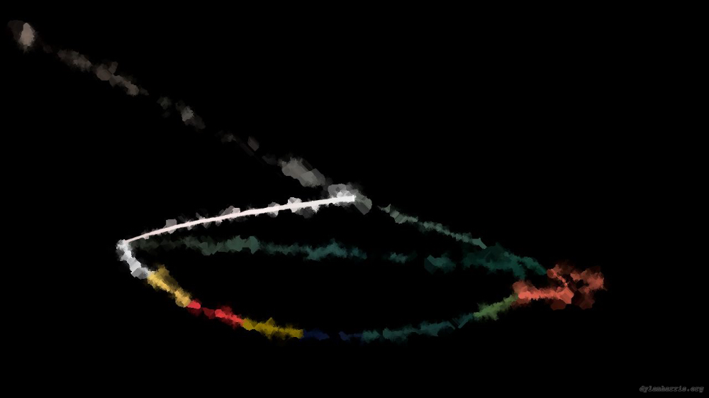 Image 'reflets &mdash; paint action sequence &mdash; loop action tests 1 5'.