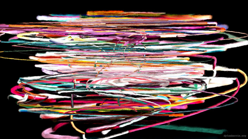 Image 'reflets &mdash; paint action sequence &mdash; loop action tests 3 5'.