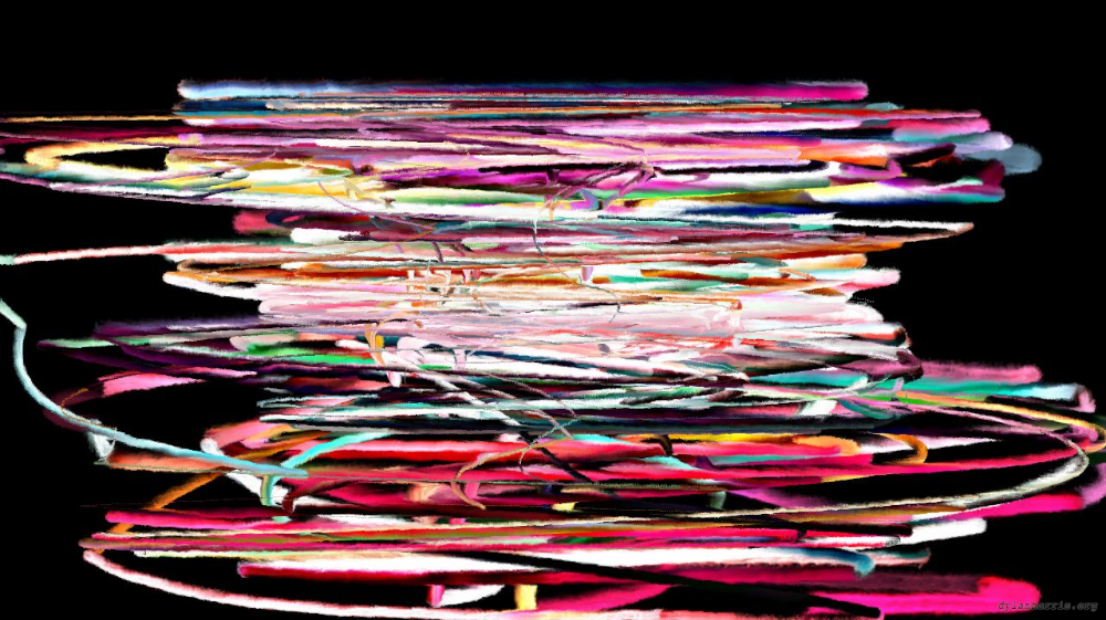 Image 'reflets &mdash; paint action sequence &mdash; loop action tests 4 3'.