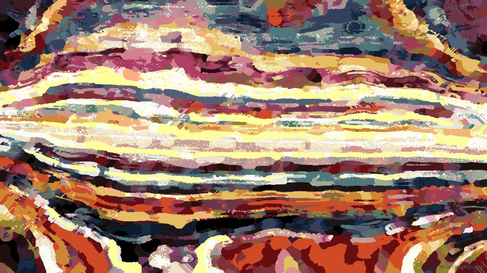 Image 'reflets &mdash; paint action sequence &mdash; litho ideas 3 6'.