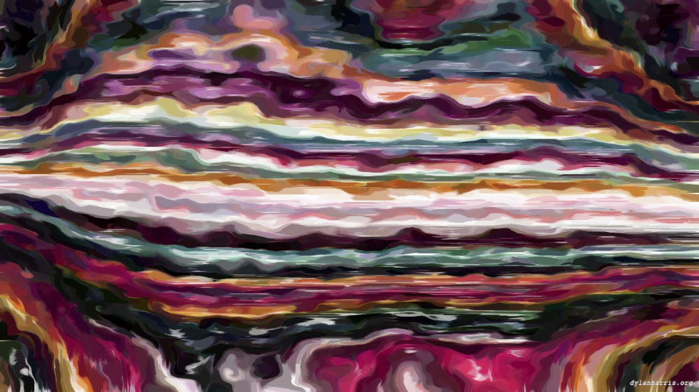 Image 'reflets &mdash; paint action sequence &mdash; mezzotint experiments 1 6'.