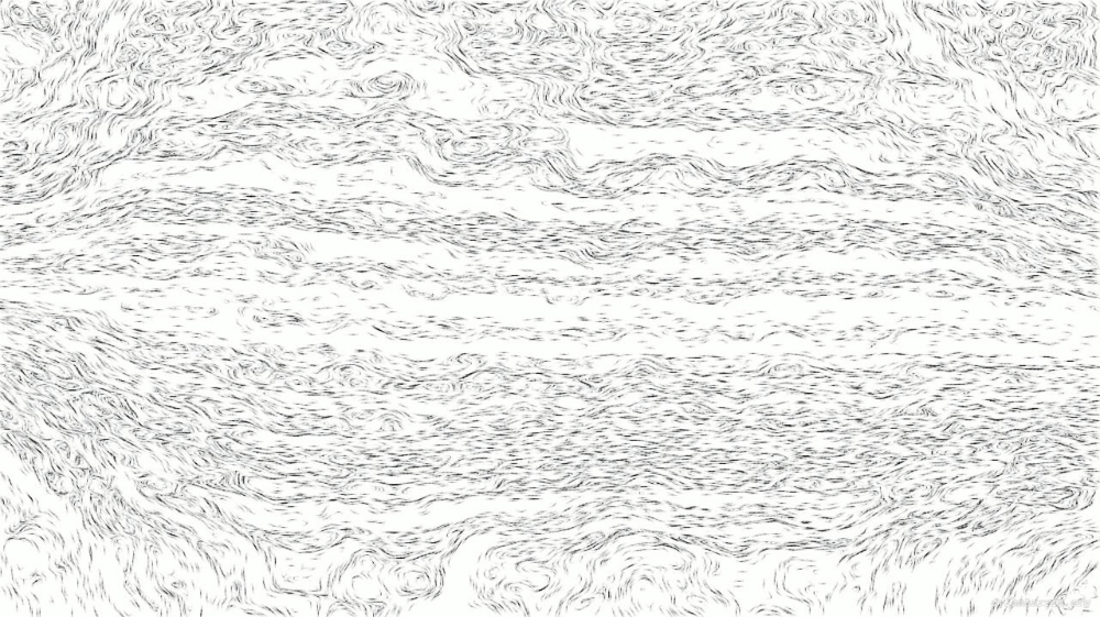 Image 'reflets &mdash; paint action sequence &mdash; mezzotint experiments 2 4'.