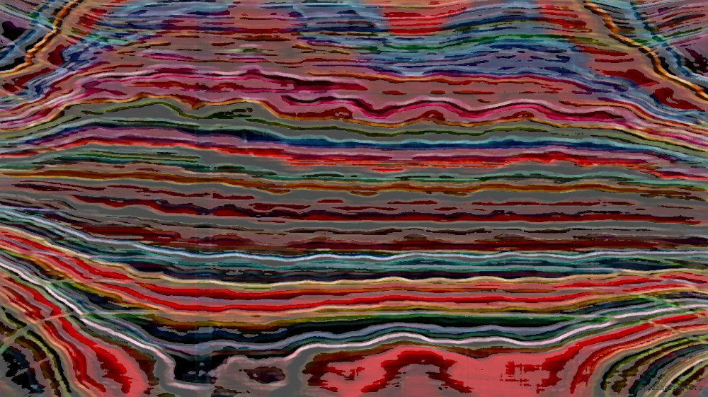 Image 'reflets &mdash; paint action sequence &mdash; movie processing ideas 1 4'.