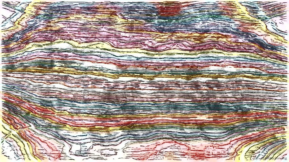 Image 'reflets &mdash; paint action sequence &mdash; movie processing ideas 2 5'.