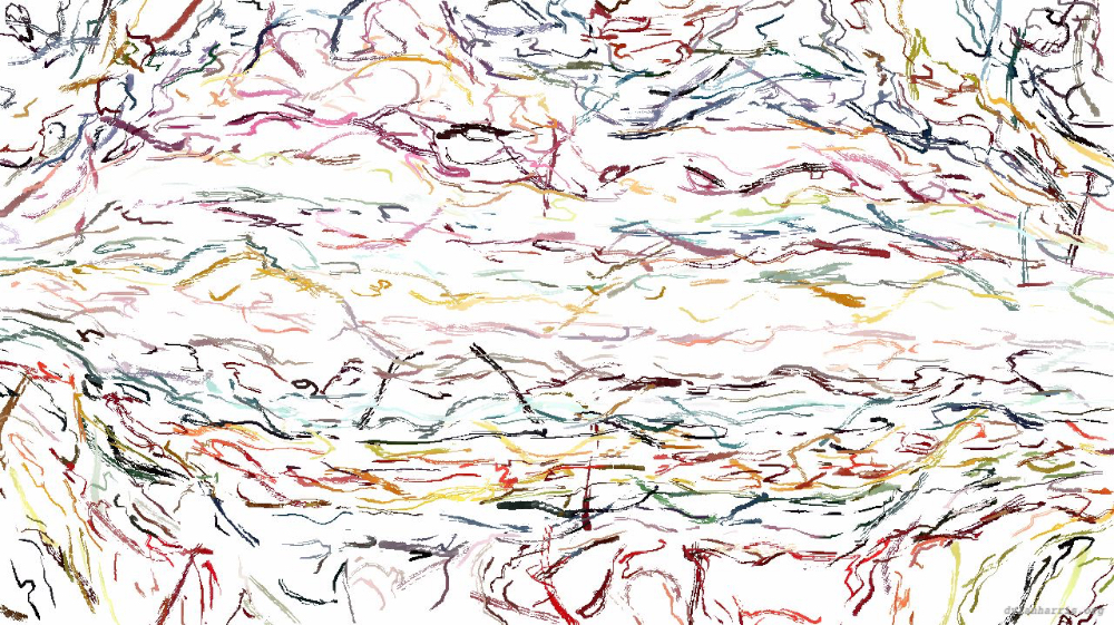 Image 'reflets &mdash; paint action sequence &mdash; movie process tutorial 1 2'.