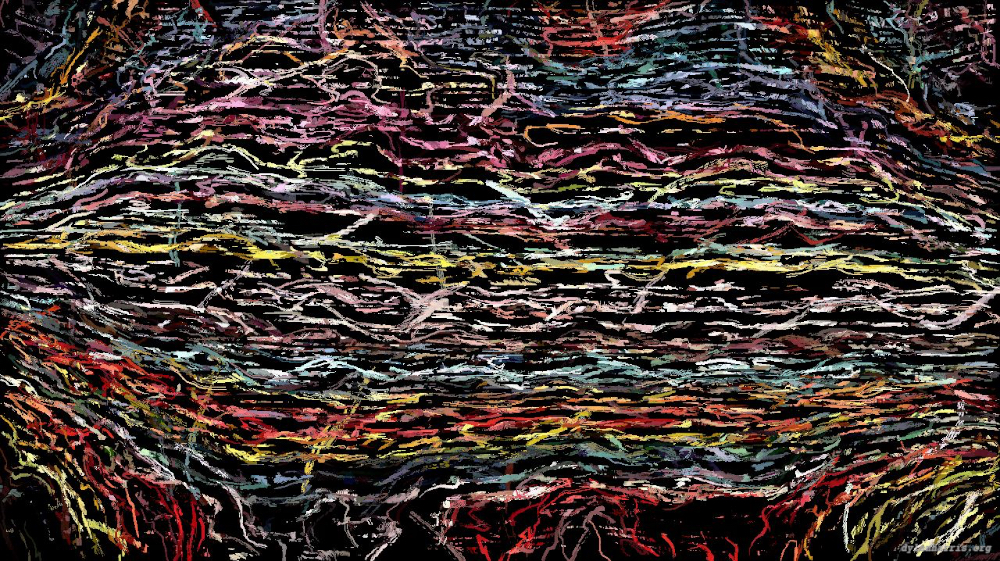 Image 'reflets &mdash; paint action sequence &mdash; movie process tutorial 1 4'.