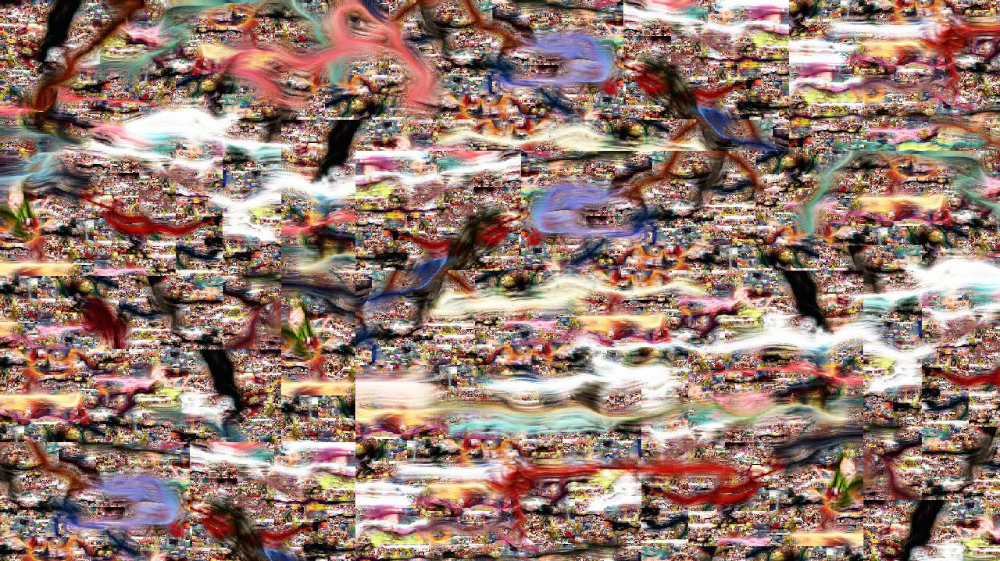 Image 'reflets &mdash; dualmode paint &mdash; default msg test 1 2 3'.