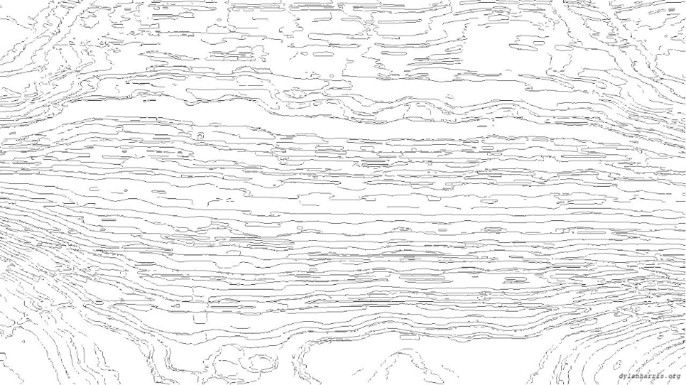 Image 'reflets &mdash; paint action sequence &mdash; outlines 4'.