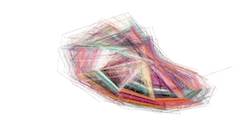 First of 'reflets &mdash; paint synthesiser classic &mdash; 4.0 collection procedural abstraction exp 3'.