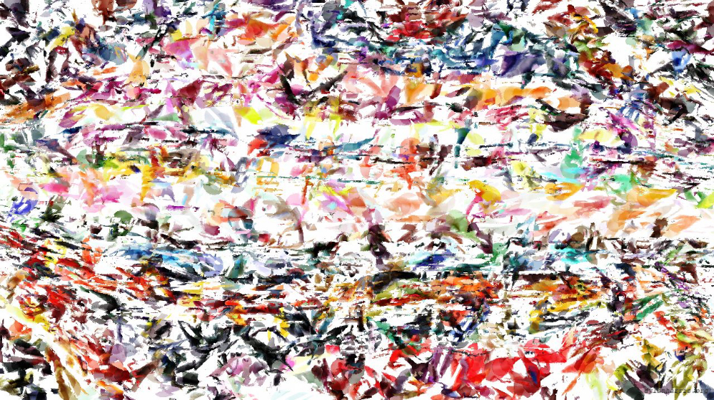 Image 'reflets &mdash; paint action sequence &mdash; paint 2'.
