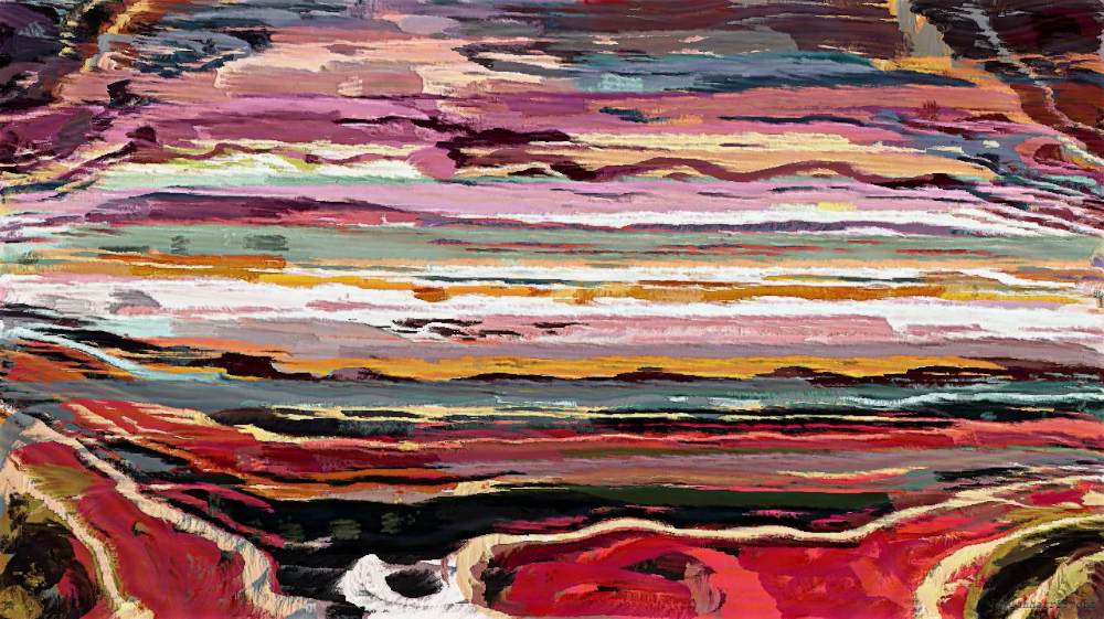 Image 'reflets &mdash; paint action sequence &mdash; paint in 1 6'.