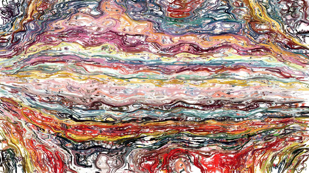 Image 'reflets &mdash; paint action sequence &mdash; paint in 3 2'.