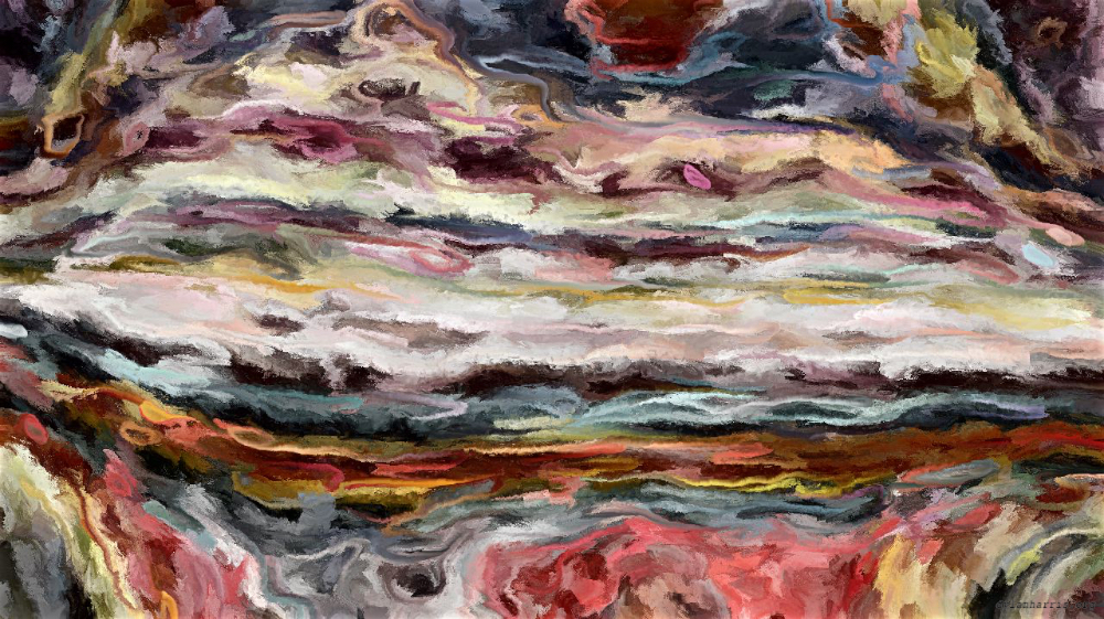 Image 'reflets &mdash; paint action sequence &mdash; paint in 4 1'.