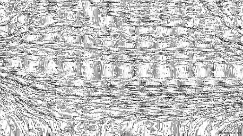 Image 'reflets &mdash; paint action sequence &mdash; pantograph etching 1 2'.