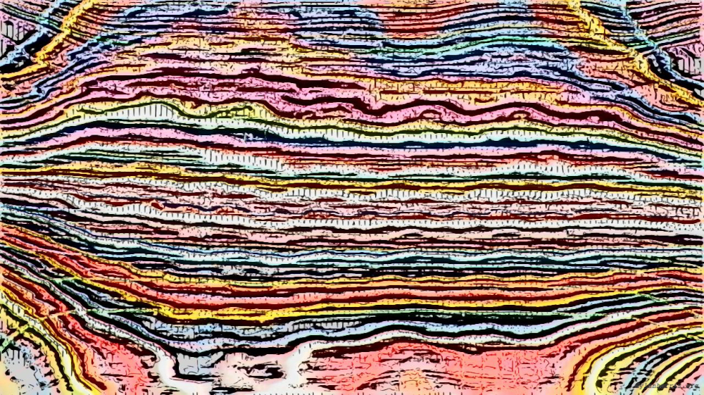 Image 'reflets &mdash; paint action sequence &mdash; pantograph etching 2 7'.