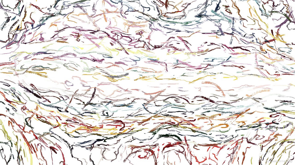 Image 'reflets &mdash; paint action sequence &mdash; process movie tutorial 1 4'.