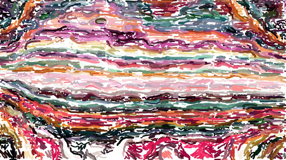 Image 'reflets &mdash; paint action sequence &mdash; regionise ideas 1 3'.