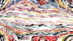 Eighth of 'reflets &mdash; paint synthesiser classic &mdash; 4.0 collection raised rough strokes 3'.