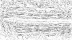 Seventh of 'reflets &mdash; paint synthesiser classic &mdash; 4.0 collection sketch 1'.