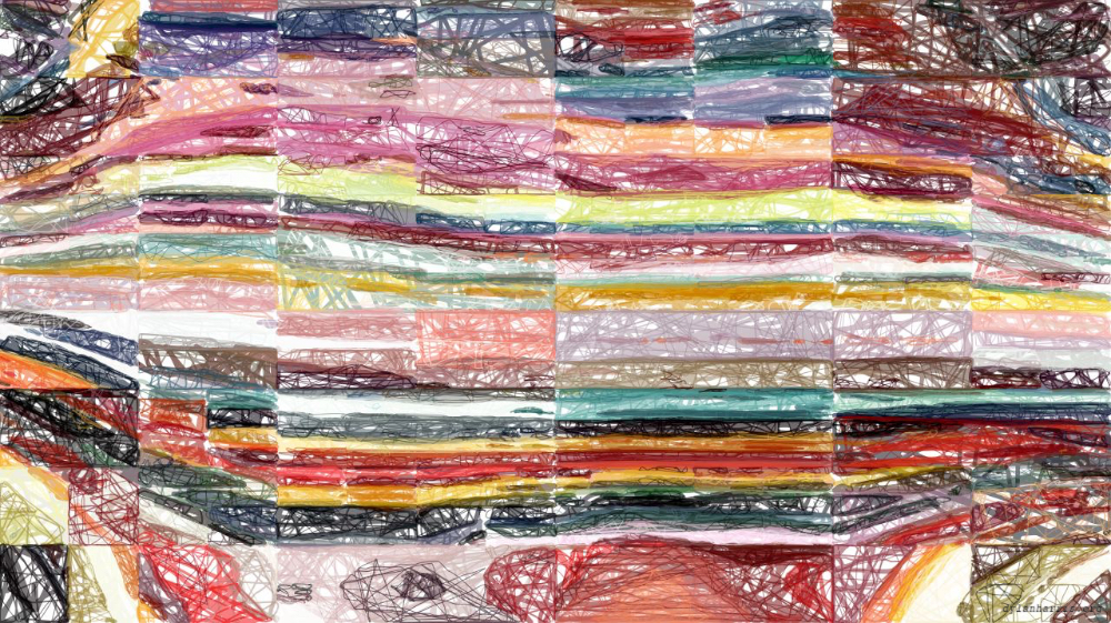 Image 'reflets &mdash; paint action sequence &mdash; sketch renditions 2 2'.