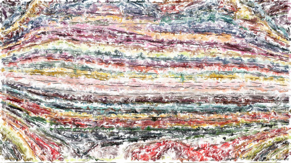 Image 'reflets &mdash; paint action sequence &mdash; sketch renditions 2 6'.